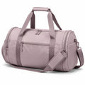 Borsone da viaggio 50 x 25 x 28 cm in tessuto sintetico rosa con tracolla e tasche con zip