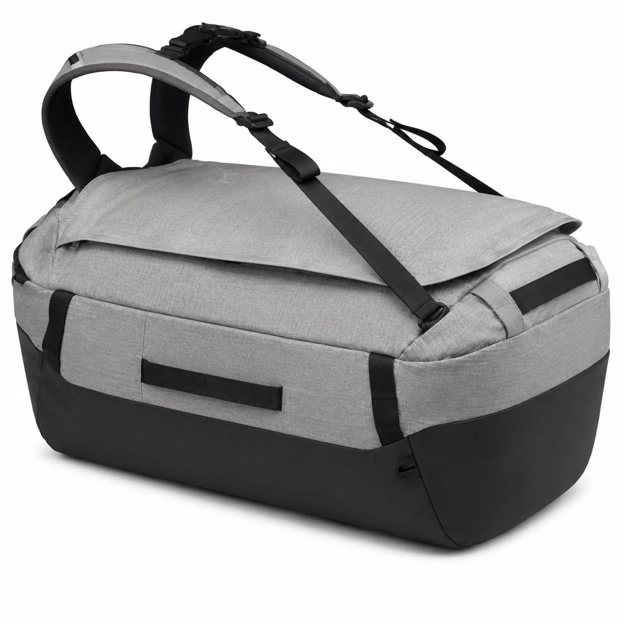 Borsa da viaggio 55 x 30 x 35 cm in tessuto sintetico grigio e nero con tracolla regolabile