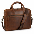 Borsa portadocumenti 40 x 8 x 30 cm in pelle sintetica marrone con tracolla regolabile