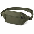 Marsupio 30 x 15 x 8 cm in tessuto verde oliva con cintura regolabile e tasche con zip