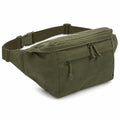 Marsupio 30 x 8 x 16 cm in tessuto verde oliva con tasche zip regolabile