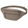 Marsupio 32 x 15 x 8 cm in tessuto sintetico tortora con cintura regolabile e tasche con zip
