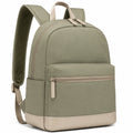 Zaino 30 x 14 x 40 cm in poliestere verde salvia con tasca frontale e spallacci imbottiti