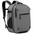 Zaino da viaggio 50 x 32 x 20 cm in tessuto grigio e nero con scomparti multipli