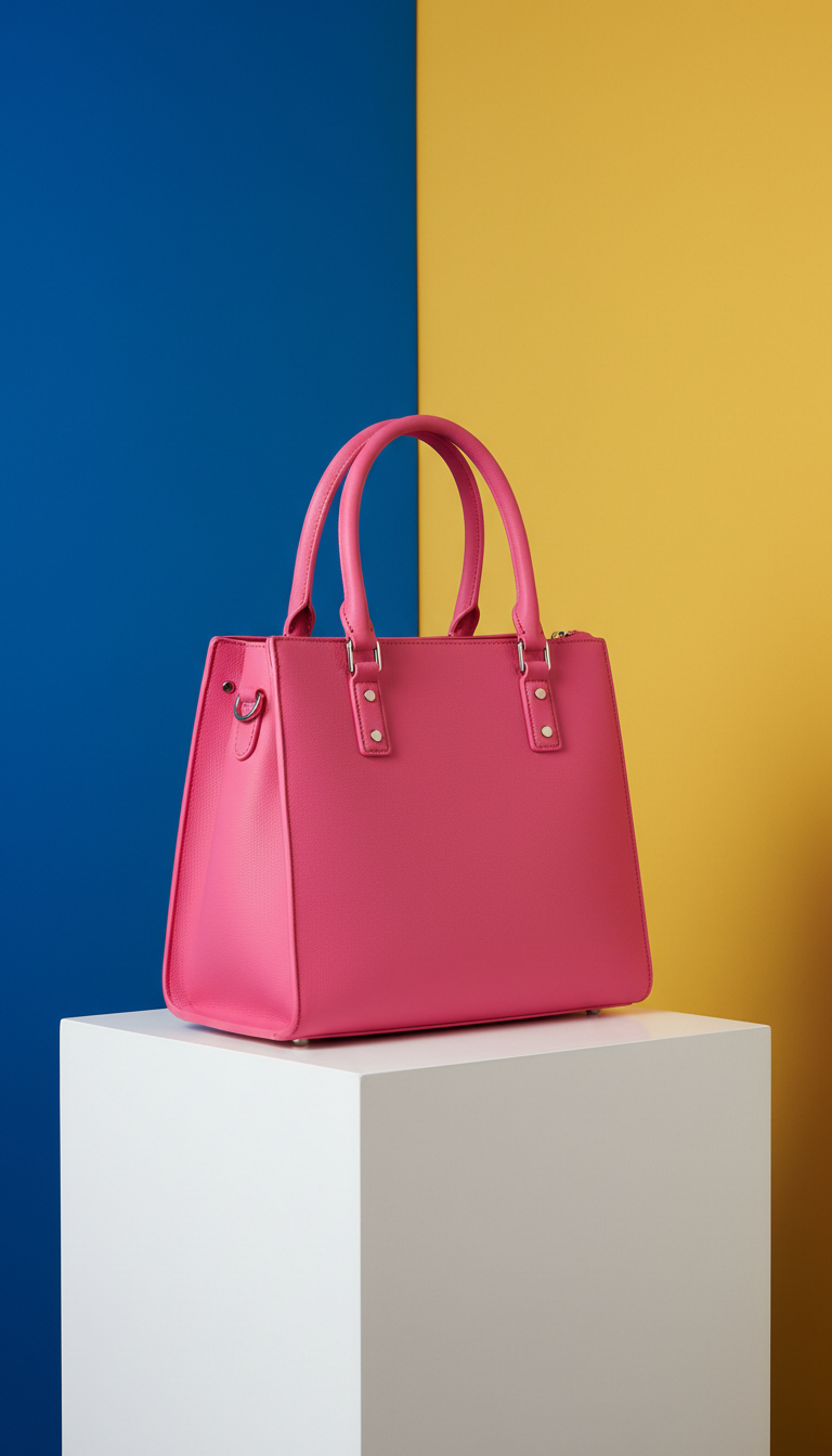 Borsa tote strutturata pink elettrico